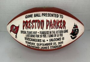 Tampa Bay Buccaneers Preston Parker Game Football