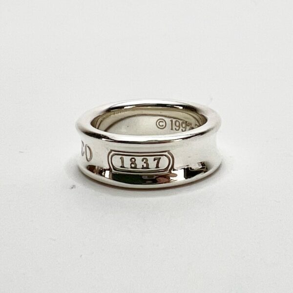 Tiffany & Co. 925 Sterling Silver 1837 Concave Wide Band Ring 4.5'' - Image 3