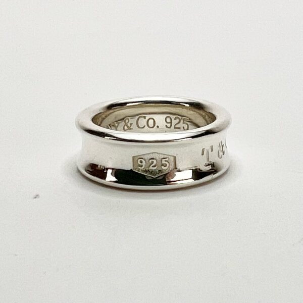 Tiffany & Co. 925 Sterling Silver 1837 Concave Wide Band Ring 4.5'' - Image 4