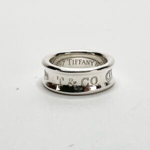 Tiffany & Co. 925 Sterling Silver 1837 Concave Wide Band Ring 4.5''