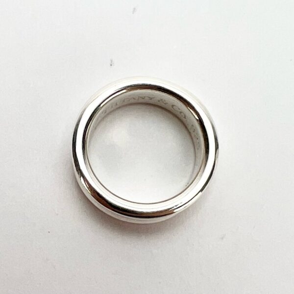 Tiffany & Co. 925 Sterling Silver 1837 Concave Wide Band Ring 4.5'' - Image 5