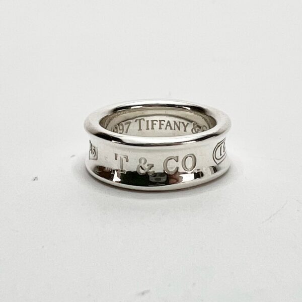 Tiffany & Co. 925 Sterling Silver 1837 Concave Wide Band Ring 4.5''