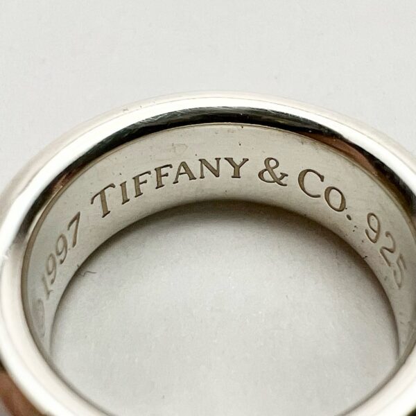 Tiffany & Co. 925 Sterling Silver 1837 Concave Wide Band Ring 4.5'' - Image 9