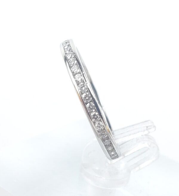 Tiffany & Co 950 Platinum 2.3mm .60ct Diamond Channel Set Eternity Band Ring 7' - Image 5