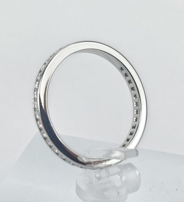 Tiffany & Co 950 Platinum 2.3mm .60ct Diamond Channel Set Eternity Band Ring 7' - Image 7