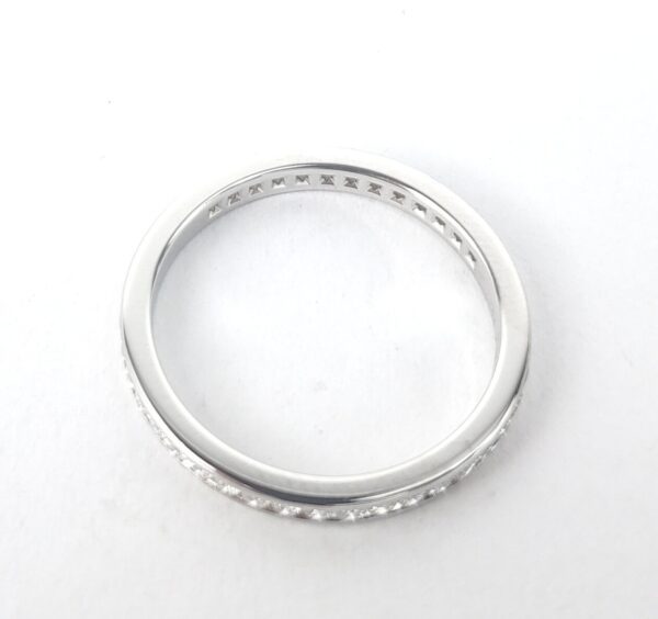Tiffany & Co 950 Platinum 2.3mm .60ct Diamond Channel Set Eternity Band Ring 7' - Image 8
