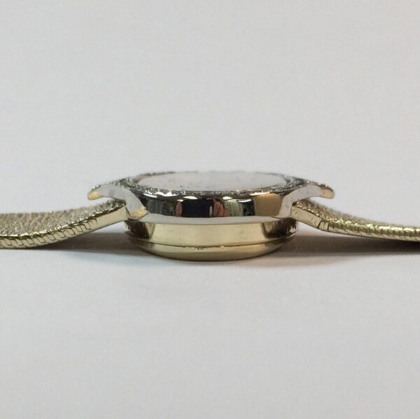 VERY UNIQUE Mathey-Tissot 14k Ladies Vintage Gold and Diamond Watch w/ Box - Image 11