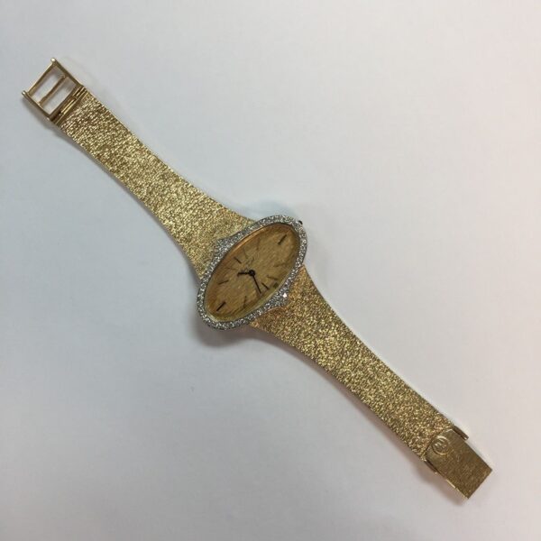 VERY UNIQUE Mathey-Tissot 14k Ladies Vintage Gold and Diamond Watch w/ Box - Image 7