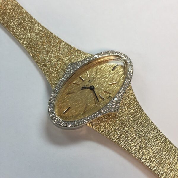 VERY UNIQUE Mathey-Tissot 14k Ladies Vintage Gold and Diamond Watch w/ Box