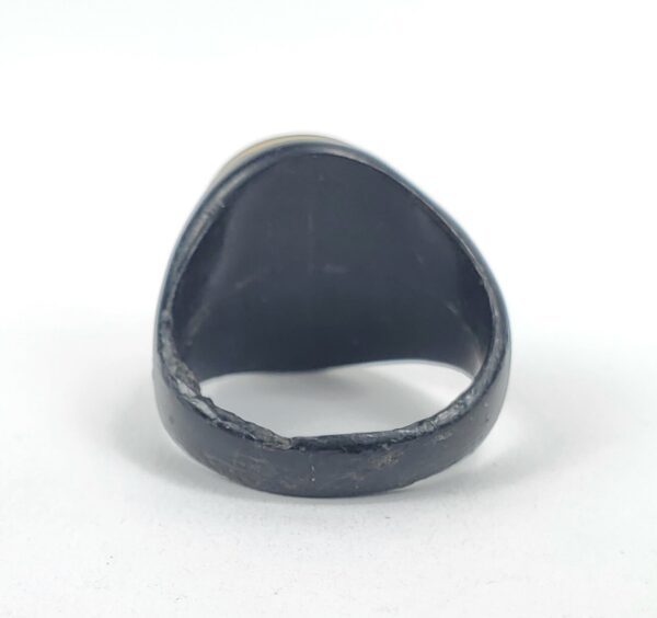 Vintage Prison Mourning Sentimental Black Celluloid Picture Portrait Ring 6'' - Image 3
