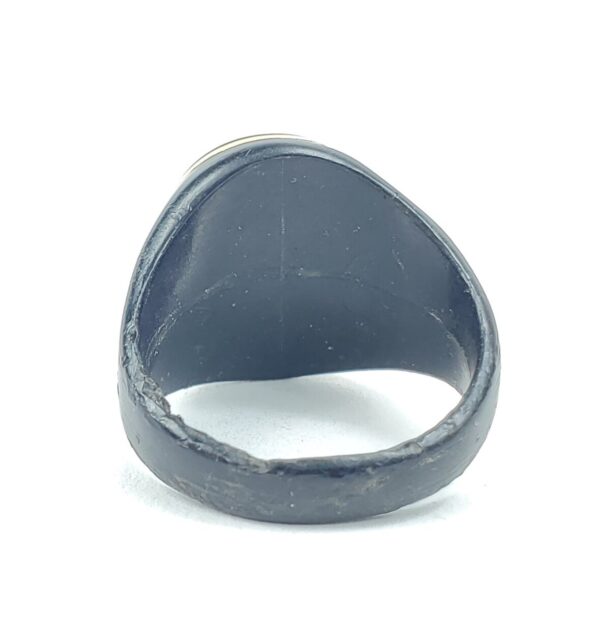Vintage Prison Mourning Sentimental Black Celluloid Picture Portrait Ring 6'' - Image 4