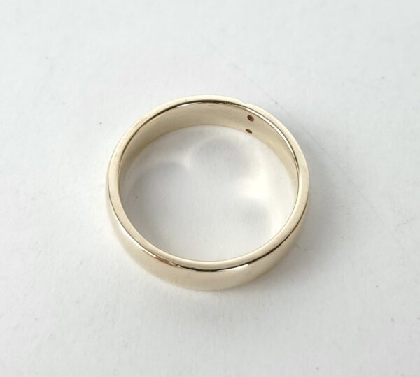14k Yellow Gold Diamond 5mm Mens Yin-Yang Wedding Style Band Ring 10'' - Image 8