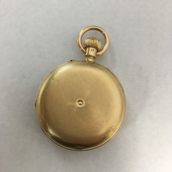 Antique Victorian Jenner & Knewstub Half Hunter 18k Gold Pocket Watch - Image 6
