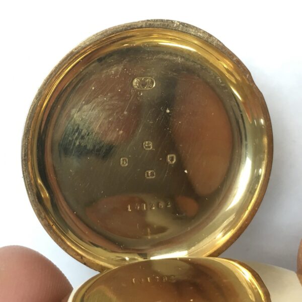 Antique Victorian Jenner & Knewstub Half Hunter 18k Gold Pocket Watch - Image 7