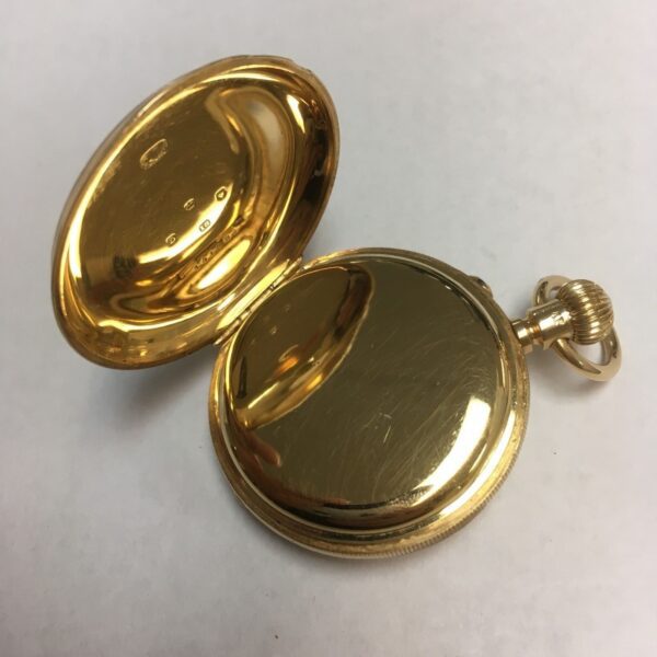 Antique Victorian Jenner & Knewstub Half Hunter 18k Gold Pocket Watch - Image 8