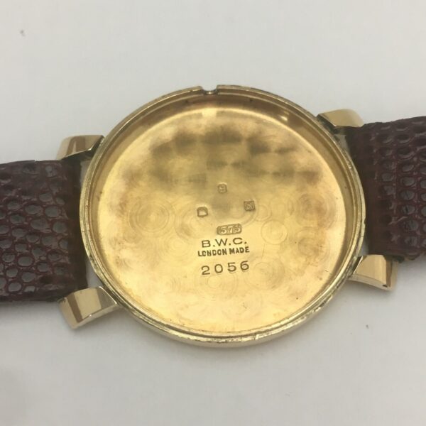 BWC London Coin Dial 9k Gold Case Mechanical Manual Wind Watch - Image 8