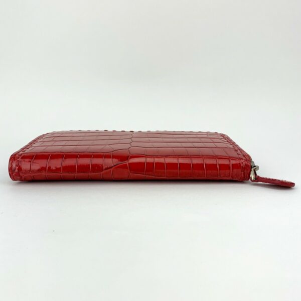 Bottega Veneta China Red Zip Around Wallet Crocodile NEW IN BOX Retail $2940 - Image 10