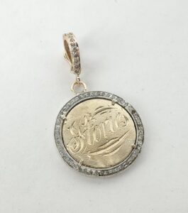 Heavenly Vices 10k Gold 925 Silver Diamond Stories Antique Love Token Pendant
