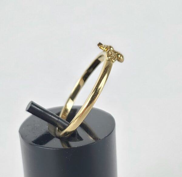 Monica Rich Kossann Queen Bee 18k Yellow Gold Posey Dainty Stackable Ring 7.25'' - Image 7