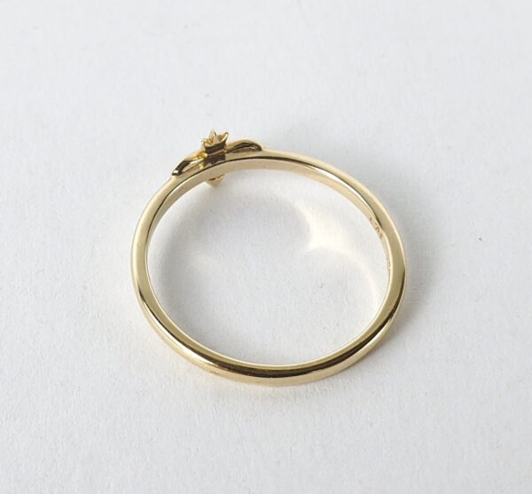 Monica Rich Kossann Queen Bee 18k Yellow Gold Posey Dainty Stackable Ring 7.25'' - Image 8