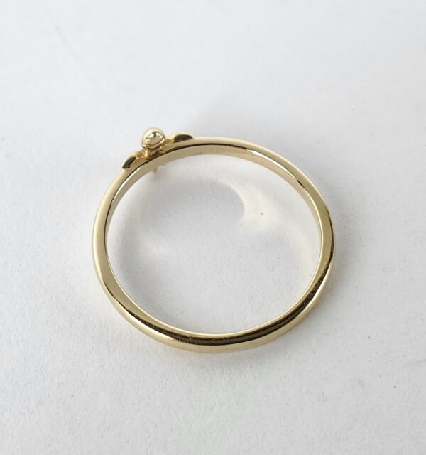 Monica Rich Kossann Queen Bee 18k Yellow Gold Posey Dainty Stackable Ring 7.25'' - Image 9