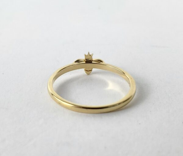 Monica Rich Kossann Queen Bee 18k Yellow Gold Posey Dainty Stackable Ring 7.25'' - Image 10