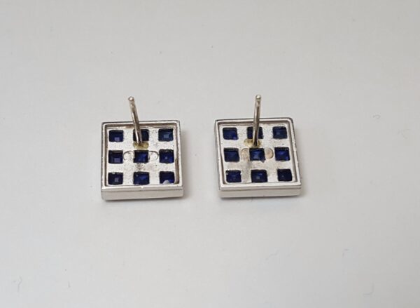 Platinum 1.50ctw Natural Unheated Untreated Blue Sapphire Earrings - Image 13