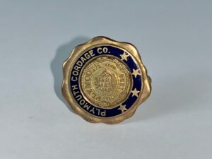 Plymouth Cordage Co. 8KT Top Four Star Employee Service Pin