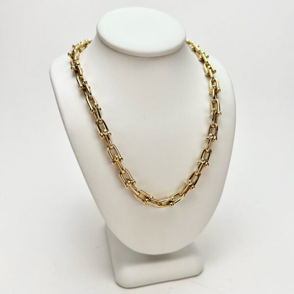 Tiffany & Co. Hardwear 18k Yellow Gold Small Link Necklace 18'' - Image 3