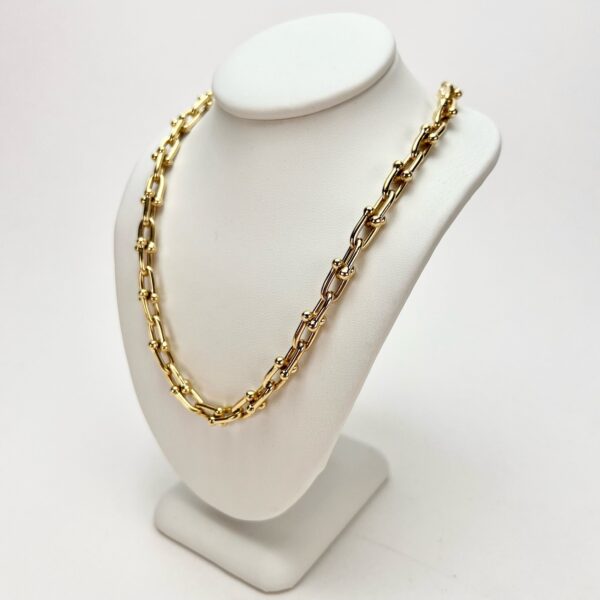 Tiffany & Co. Hardwear 18k Yellow Gold Small Link Necklace 18'' - Image 4