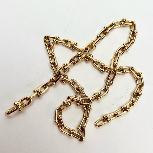Tiffany & Co. Hardwear 18k Yellow Gold Small Link Necklace 18'' - Image 6