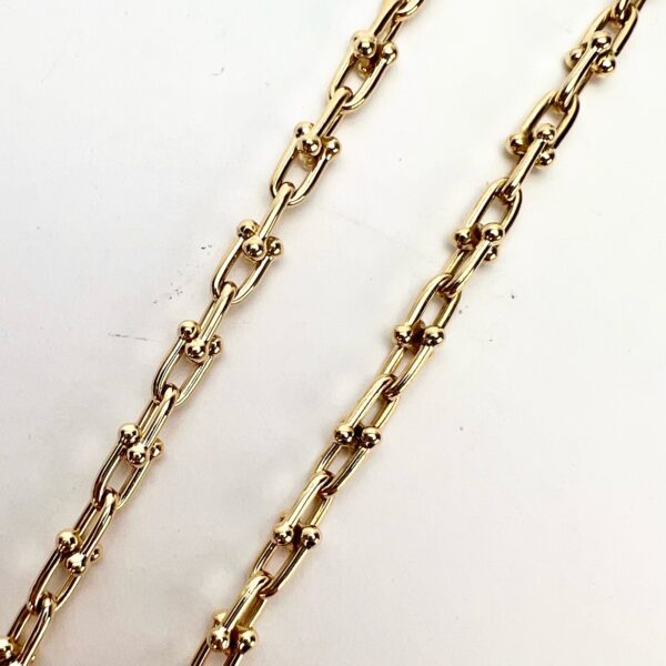 Tiffany & Co. Hardwear 18k Yellow Gold Small Link Necklace 18'' - Image 8