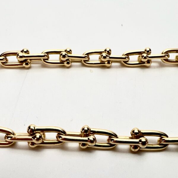 Tiffany & Co. Hardwear 18k Yellow Gold Small Link Necklace 18'' - Image 9
