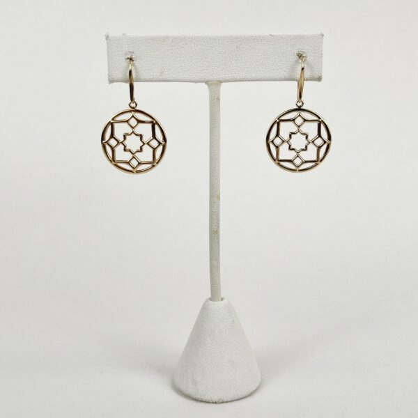 Tiffany & Co. Paloma Picasso 18k Yellow Gold Zellige Marrakesh Drop Earrings - Image 3