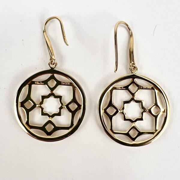 Tiffany & Co. Paloma Picasso 18k Yellow Gold Zellige Marrakesh Drop Earrings - Image 5