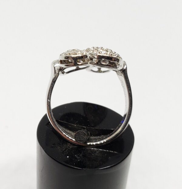 Vintage 18k White Gold .87ctw Round Diamond Cluster Tear Water Drop Unique Ring - Image 5