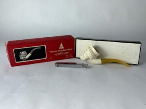 Vintage Hayim Pinhas Genuine Block Meerschaum Turkish Pipe Stock No. 7