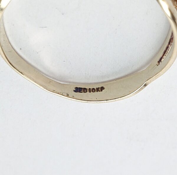 10k Yellow Gold .19ctw Natural Diamond Pink Sapphire Ruby Band Ring 5.5'' - Image 11