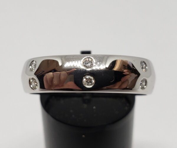 14k White Gold .42ctw H VS/SI Diamond Eternity Band Men's Wedding Ring 11'' 6mm