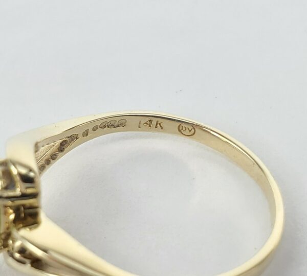14k Yellow Gold .50ctw Oval Cut Peridot Diamond Promise Ring Band Ring 6.5'' - Image 10