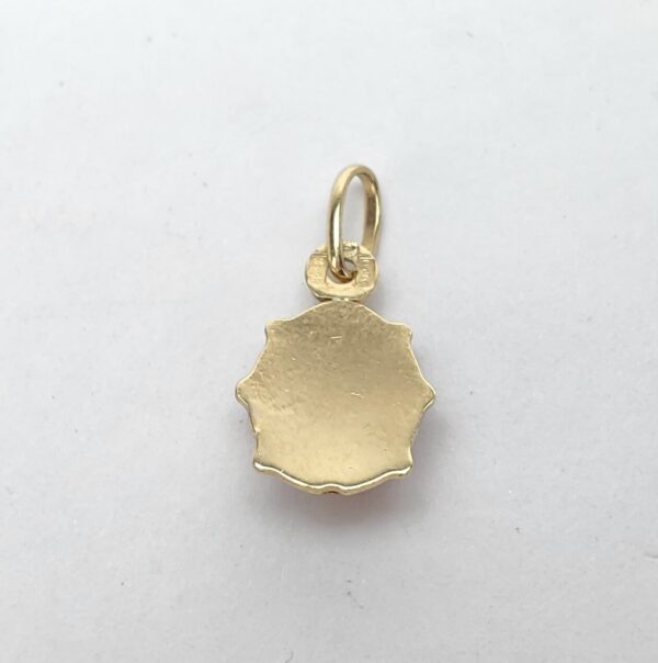 14k Yellow Gold Enamel Ladybug Charm Drop Pendant 3/4'' - Image 5