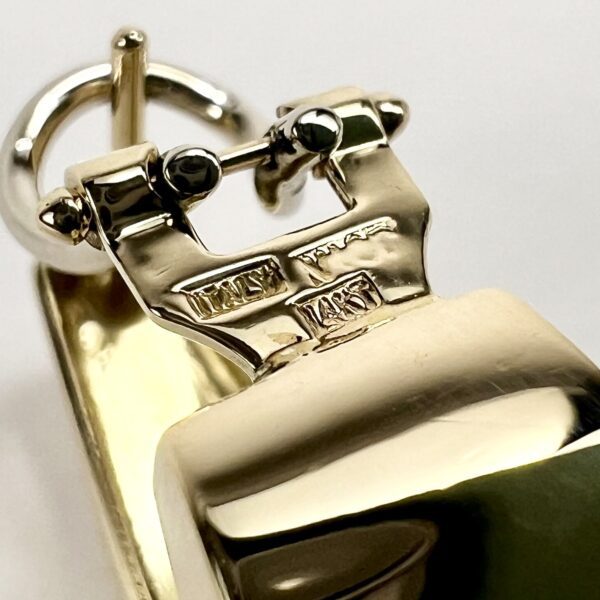 14k Yellow Gold J-Hoop Lever Back Earrings - Image 10