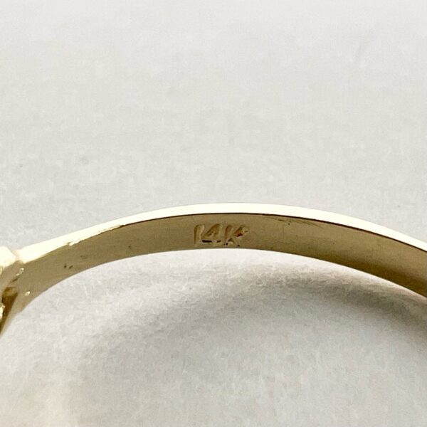 14k Yellow Gold Rose Flower Ring 7.75'' - Image 10