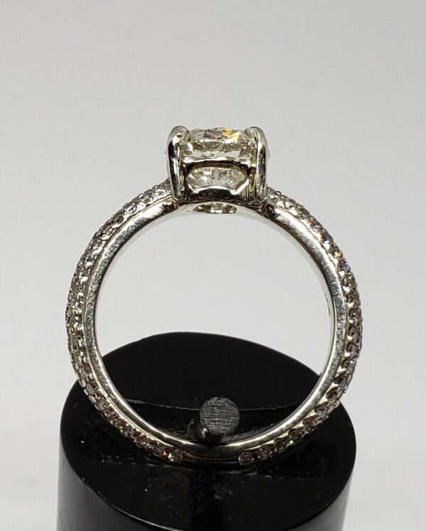 18k White Gold GIA Certified 1.56c J/I2 Diamond Engagement 2.84ctw Wedding Ring - Image 6