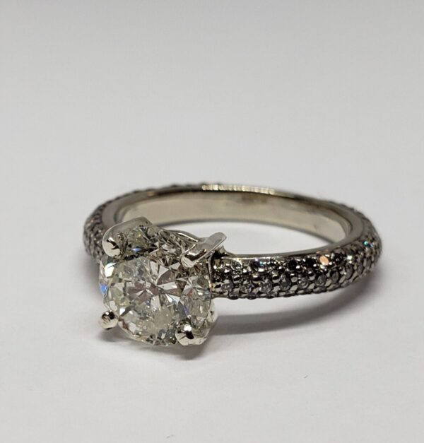18k White Gold GIA Certified 1.56c J/I2 Diamond Engagement 2.84ctw Wedding Ring - Image 7