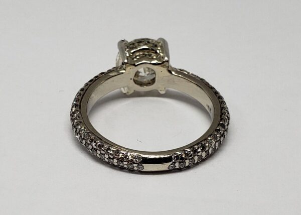 18k White Gold GIA Certified 1.56c J/I2 Diamond Engagement 2.84ctw Wedding Ring - Image 9