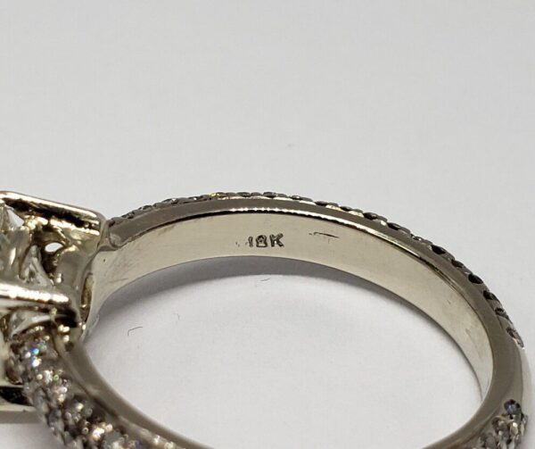 18k White Gold GIA Certified 1.56c J/I2 Diamond Engagement 2.84ctw Wedding Ring - Image 10