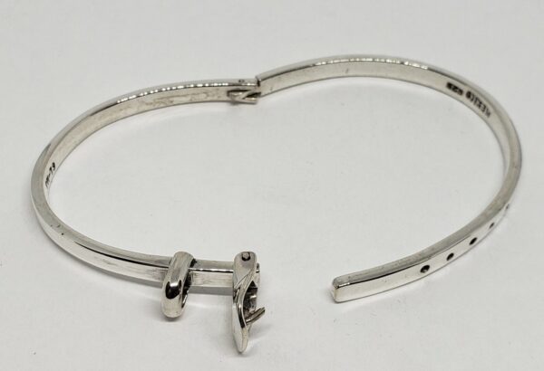 925 Mexico Sterling Silver TM-79 Belt Buckle Hinged Bangle Bracelet Adjustable - Image 4