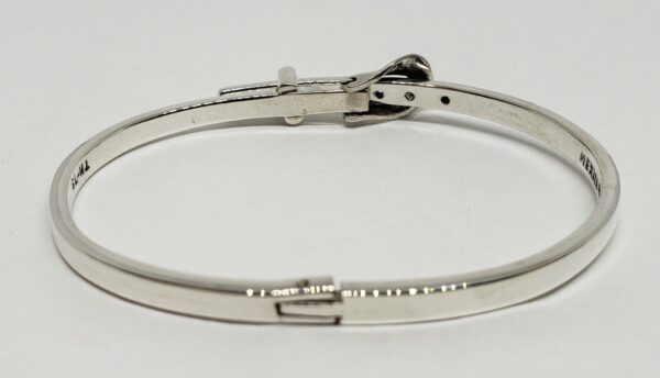 925 Mexico Sterling Silver TM-79 Belt Buckle Hinged Bangle Bracelet Adjustable - Image 5