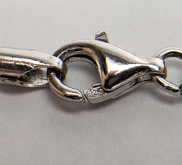 925 Sterling Silver Unique Modern Modernist Contemporary Drop Necklace 16.25'' - Image 8